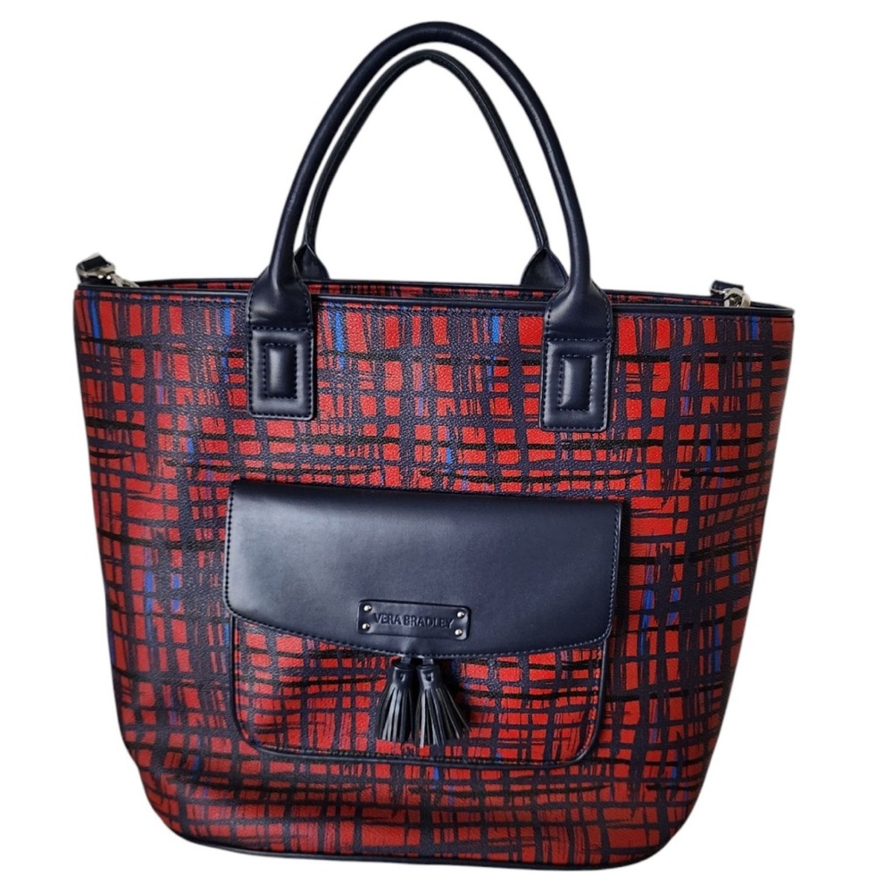 Vera Bradley Faux Leather Tassel Tote